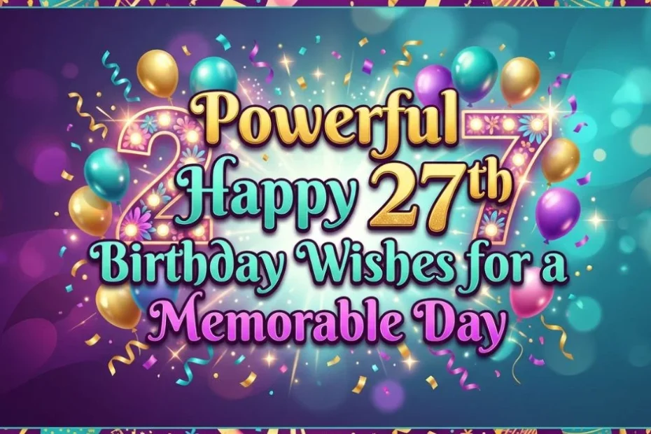 Powerful Happy 27th Birthday Wishes for a Memorable Day 5 Powerful Happy 27th Birthday Wishes for a Memorable Day