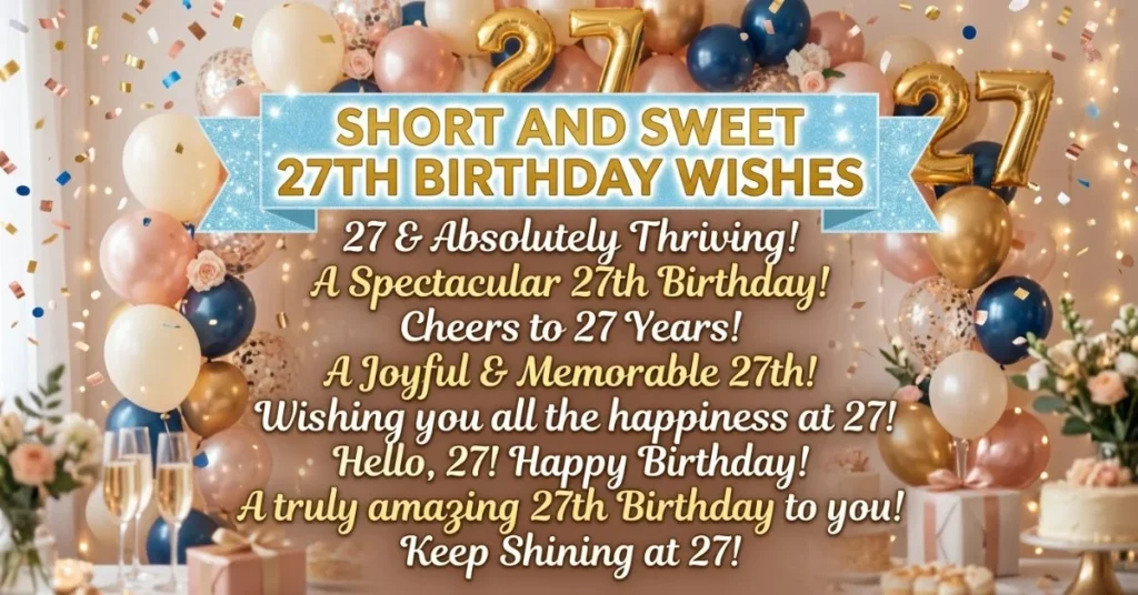 Short and Sweet 27th Birthday Wishes