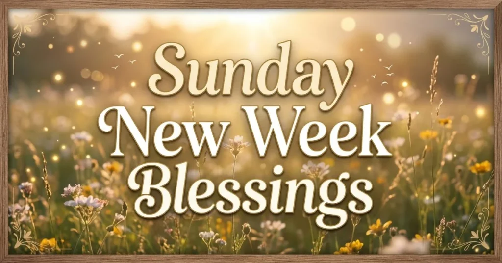 200+ Encouraging New Week Blessings and Wishes 3 Sunday New Week Blessings