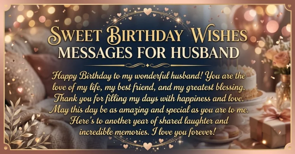 250+ Best Birthday Wishes for Husband to Make Him Smile 2 Sweet Birthday Wishes Messages for Husband