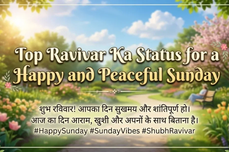 Top Ravivar Ka Status for a Happy and Peaceful Sunday 