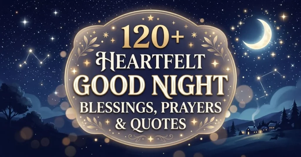 120+ Heartfelt Good Night Blessings, Prayers & Quotes
