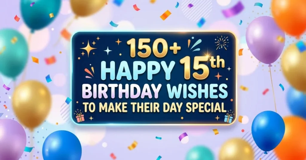 150+ Happy 15th Birthday Wishes to Make Their Day SpecialĀ 1 150+ Happy 15th Birthday Wishes to Make Their Day SpecialĀ