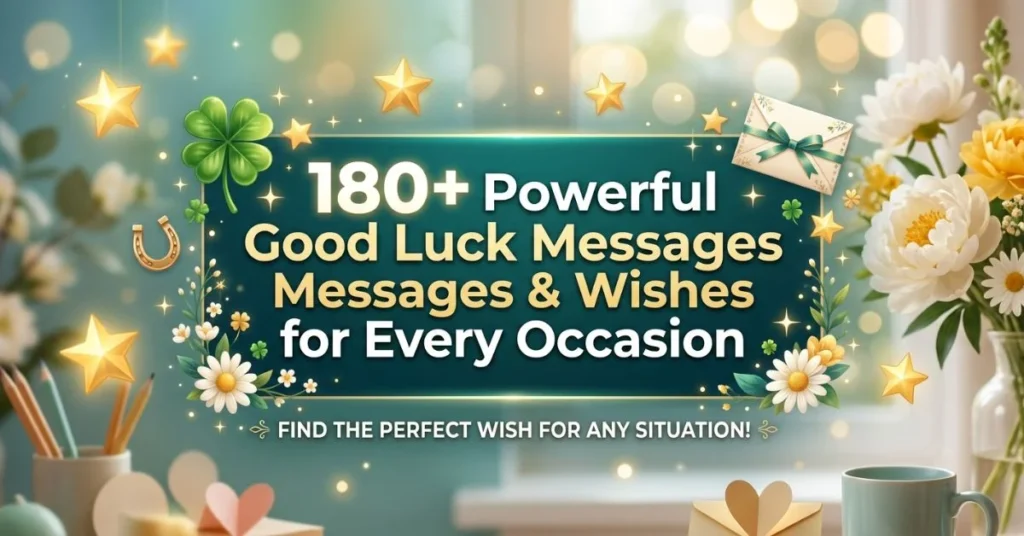 180+ Powerful Good Luck Messages & Wishes for Every Occasion 1 180+ Powerful Good Luck Messages & Wishes for Every Occasion