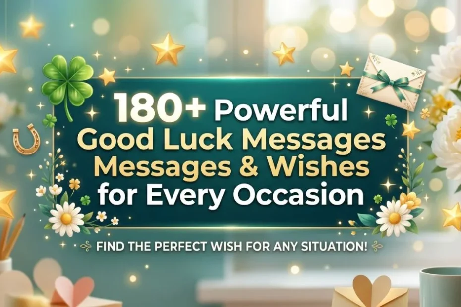 180+ Powerful Good Luck Messages & Wishes for Every Occasion 9 180+ Powerful Good Luck Messages & Wishes for Every Occasion