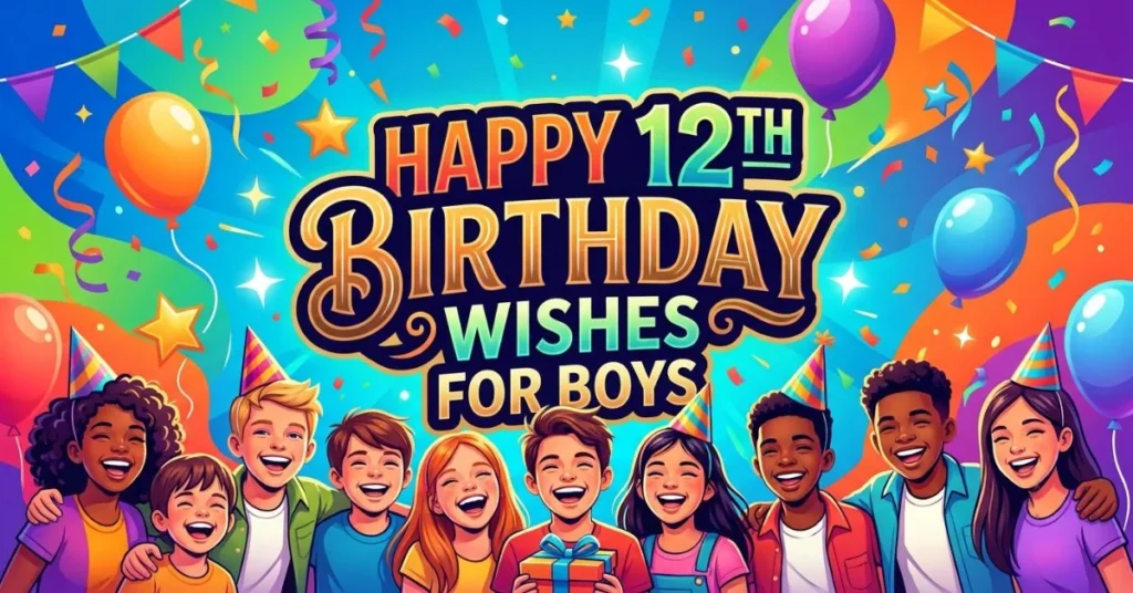 Happy 12th Birthday Wishes for Boys
