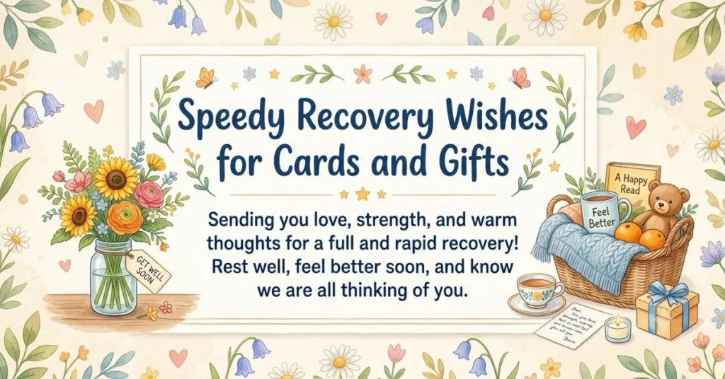 Speedy Recovery Wishes for Cards and Gifts