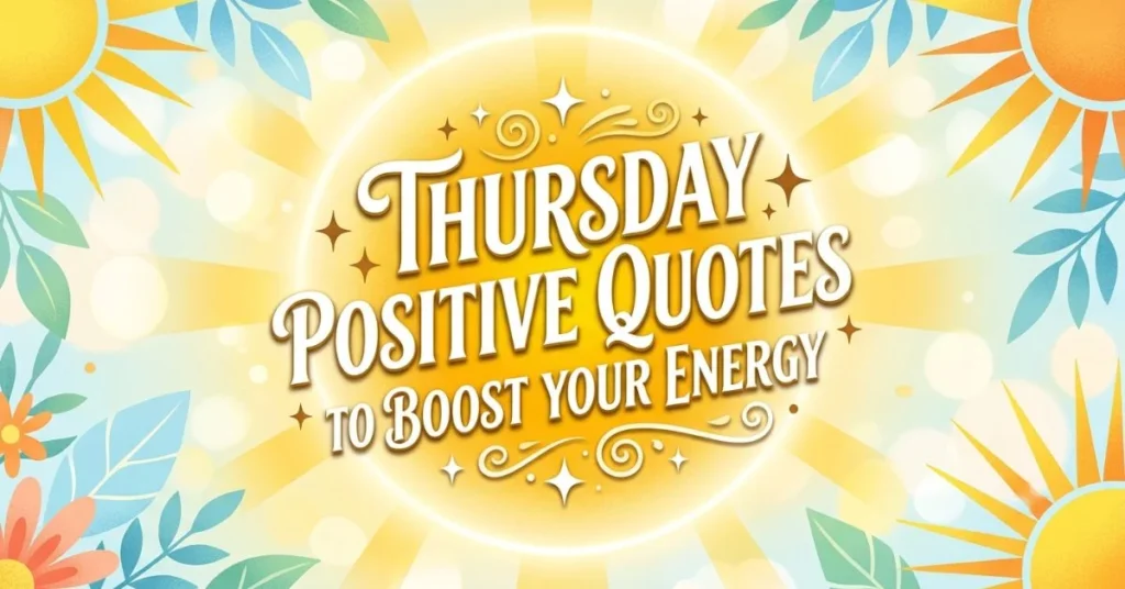 Thursday Positive Quotes to Boost Your Energy