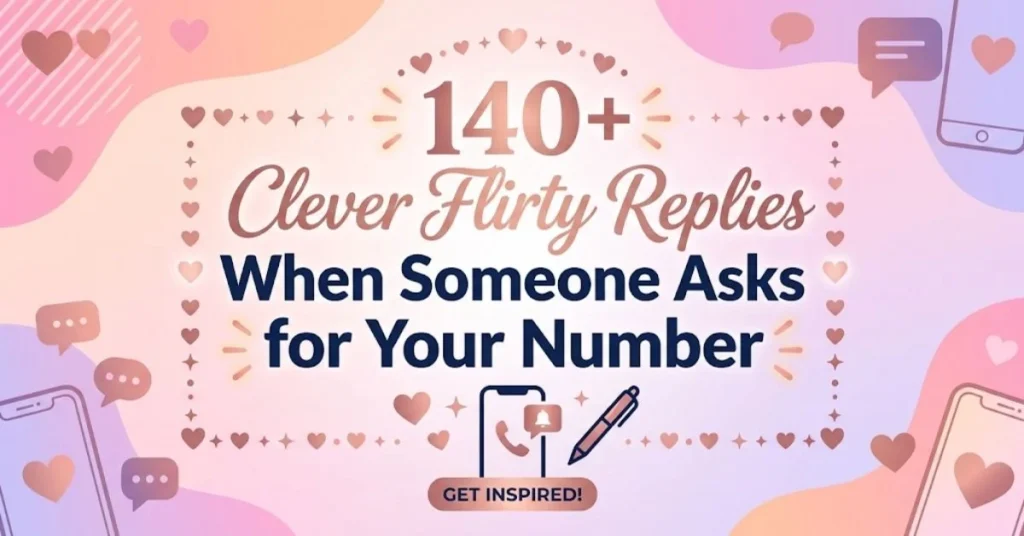 140+ Clever Flirty Replies When Someone Asks for Your Number 
