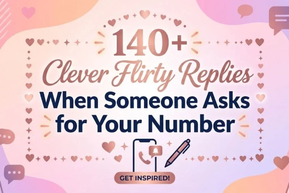 140+ Clever Flirty Replies When Someone Asks for Your Number 6 140+ Clever Flirty Replies When Someone Asks for Your Number