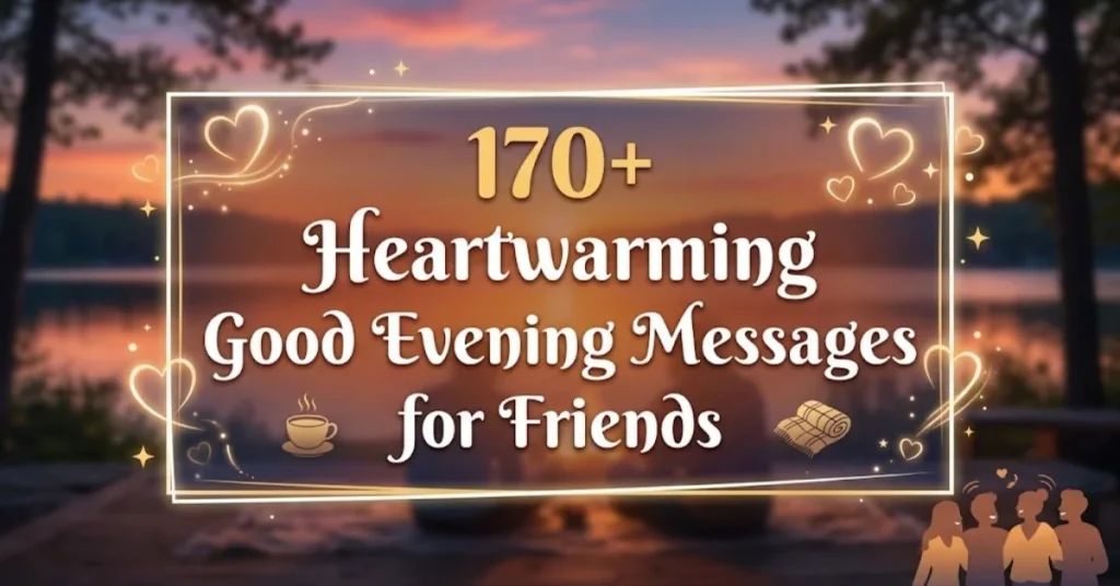 170+ Heartwarming Good Evening Messages for Friends 1 170+ Heartwarming Good Evening Messages for Friends