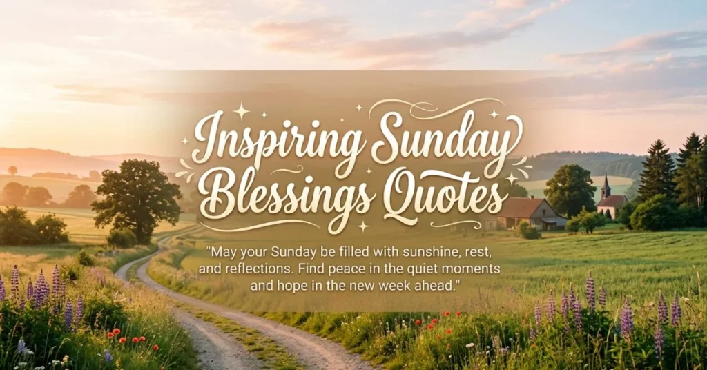 120+ Powerful Sunday Blessings, Prayers & Thankful Wishes 2 Inspiring Sunday Blessings Quotes