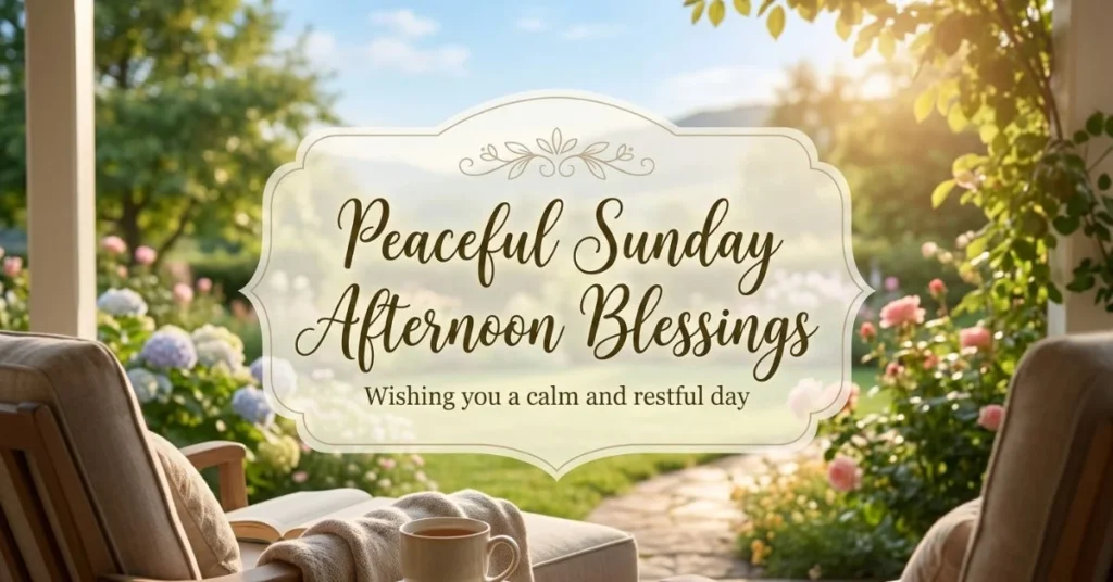 120+ Powerful Sunday Blessings, Prayers & Thankful Wishes 3 Peaceful Sunday Afternoon Blessings
