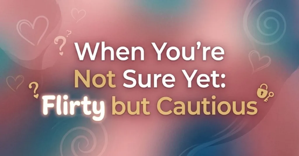 When You’re Not Sure Yet: Flirty but Cautious
