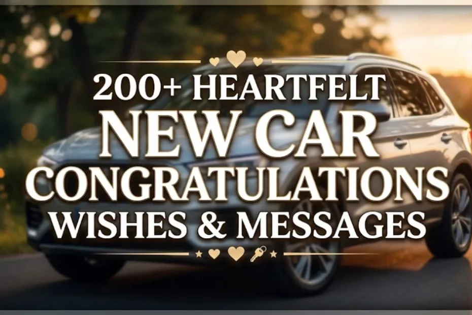 200+ Heartfelt New Car Congratulations Wishes & Messages 