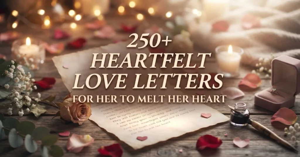 250+ Heartfelt Love Letters for Her to Melt Her Heart