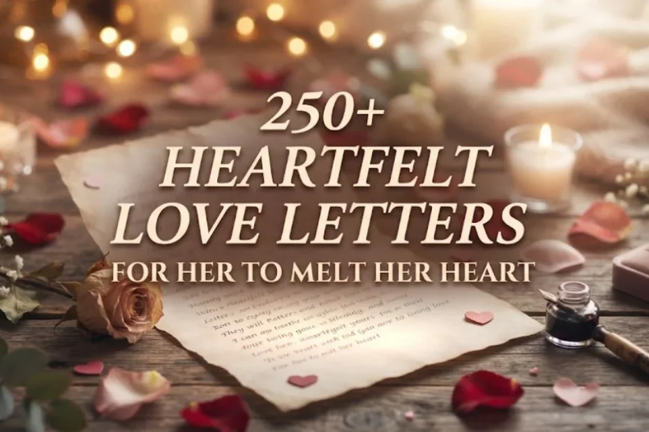 250+ Heartfelt Love Letters for Her to Melt Her Heart