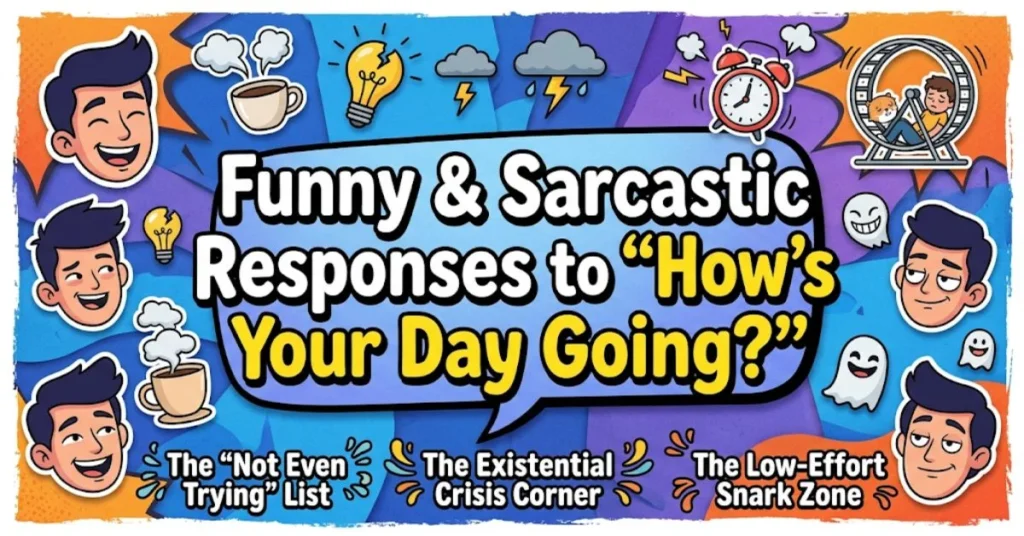 Funny & Sarcastic Responses to “How’s Your Day Going?”