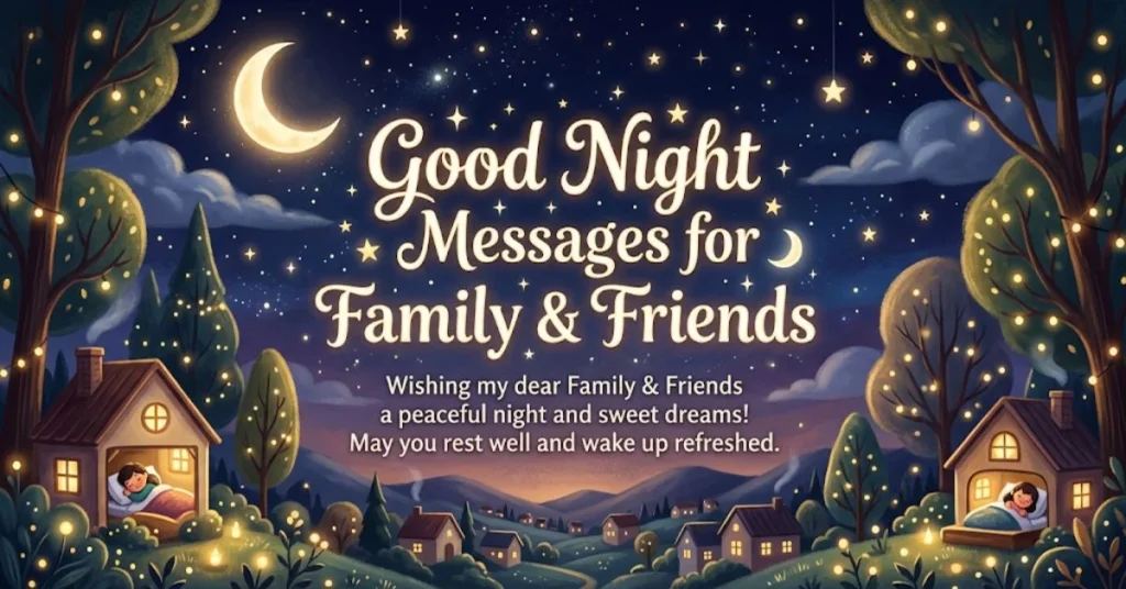 Good Night Messages for Family & Friends