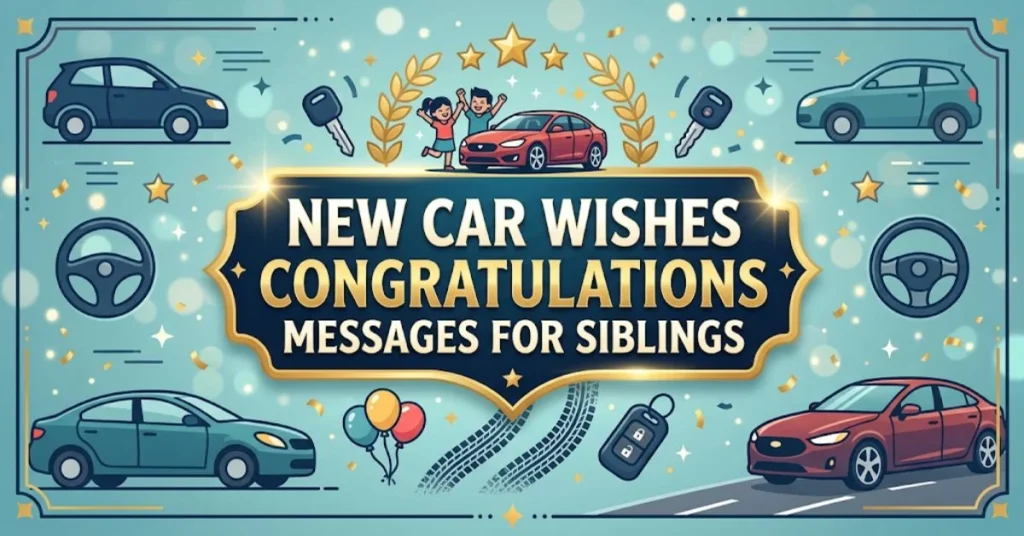 200+ Heartfelt New Car Congratulations Wishes & Messages 3 New Car Wishes Congratulations Messages for Siblings