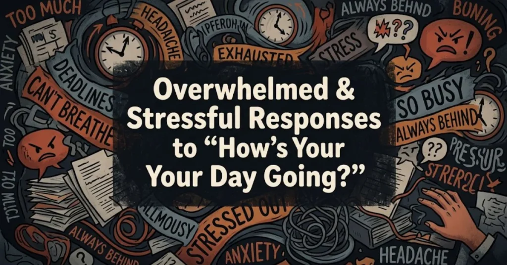 Overwhelmed & Stressful Responses to “How’s Your Day Going?”